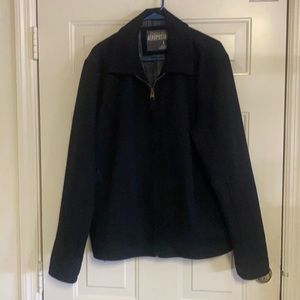 Aeropostale Wool Zipper Black Jacket Coat